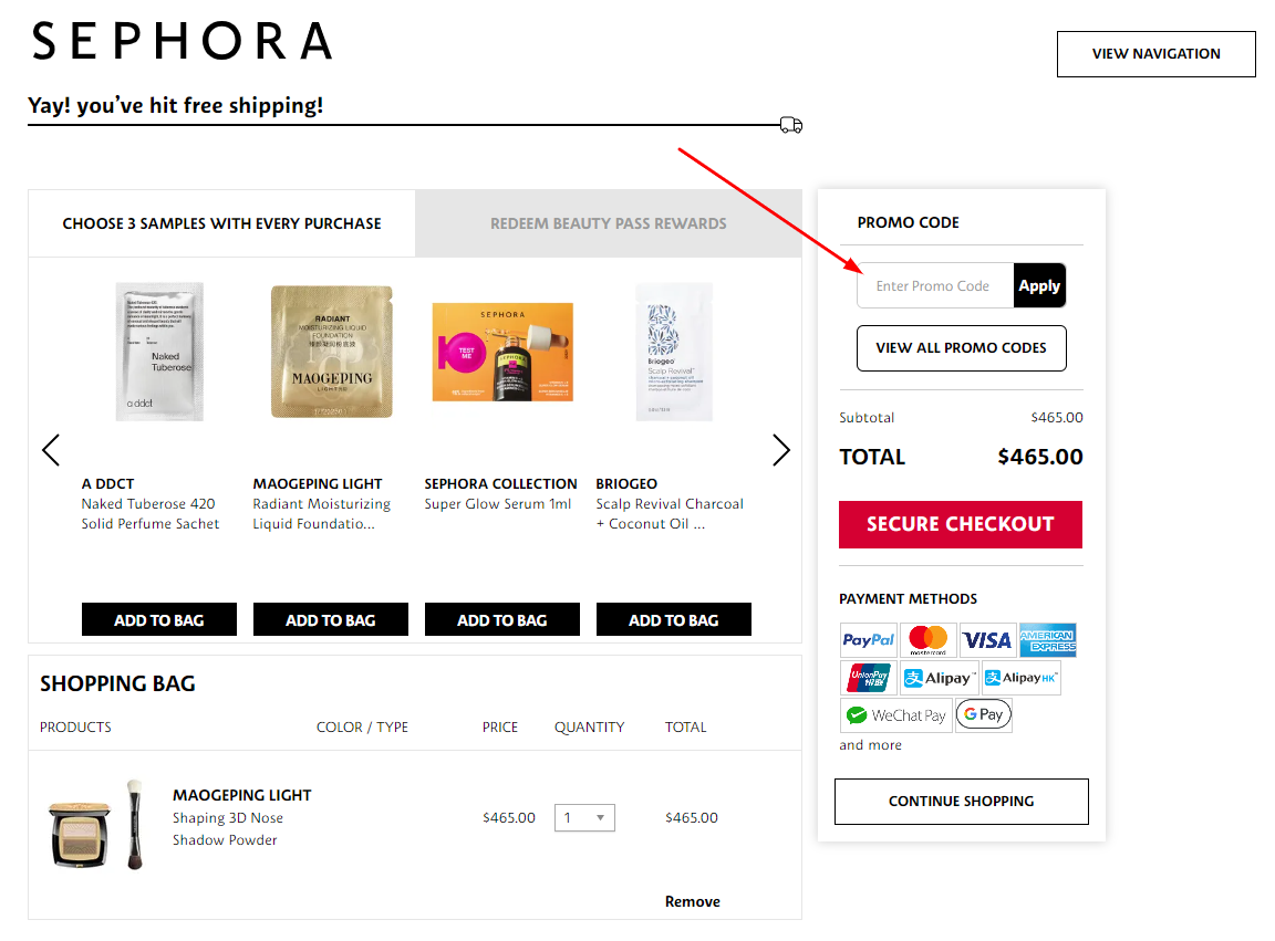 How to use a Sephora Promo Code HK